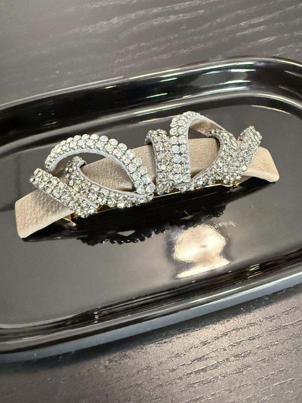 Alexandre Zouari Paris Swarovski Crystal Barrette - Luxury Hair Clip & Dust Bag
